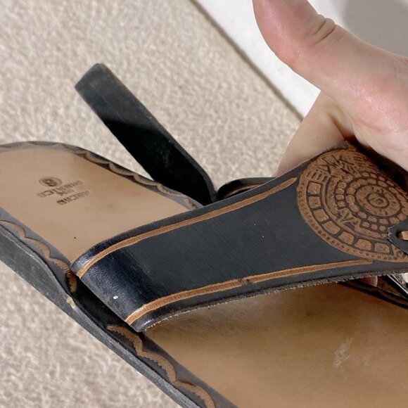 Made in Mexico Leather Sandals 9 - Picture 8 of 9